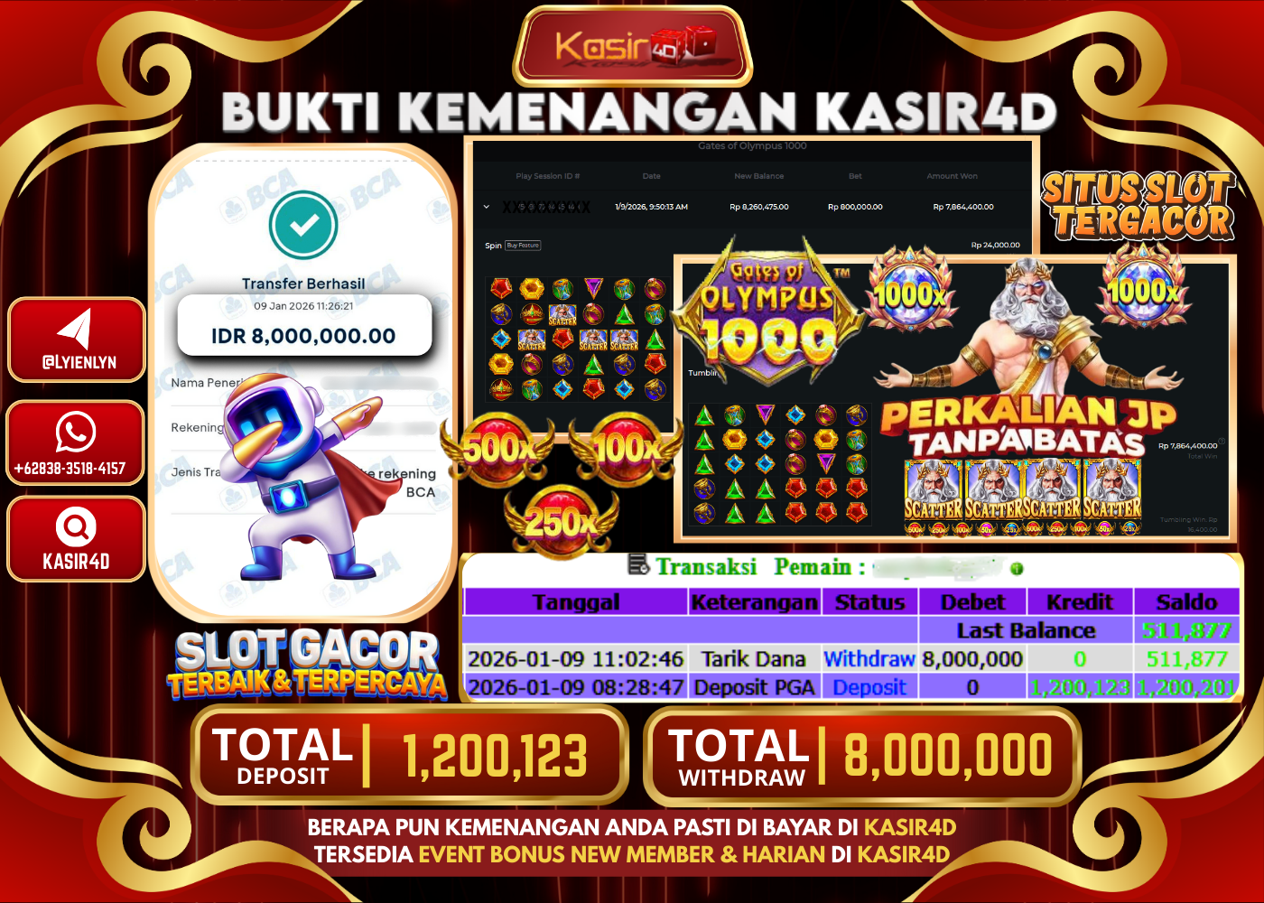 PRAGMATIC PLAY  GATES OF OLYMPUS 1000