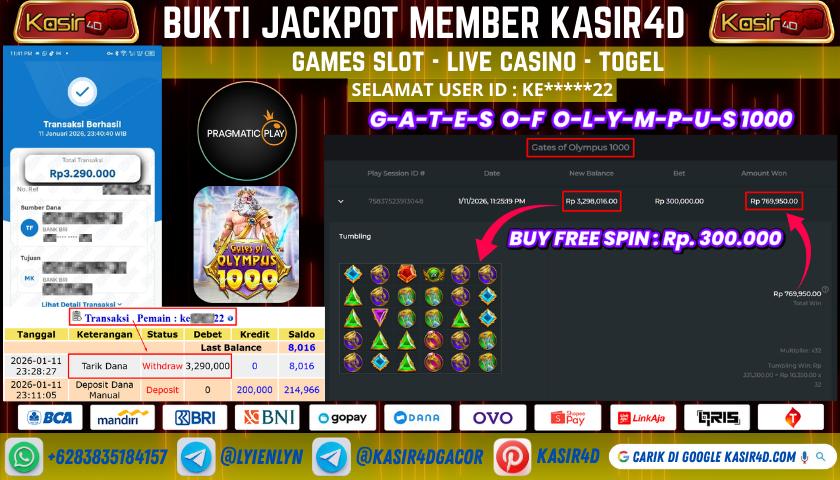 PRAGMATIC PLAY GATES OF OLYMPUS 1000