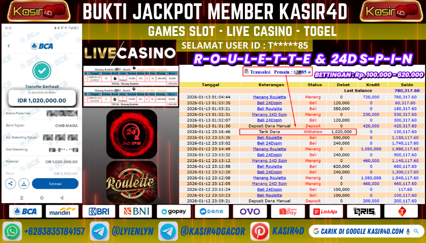 LIVE CASINO ROULETTE & 24DSPIN