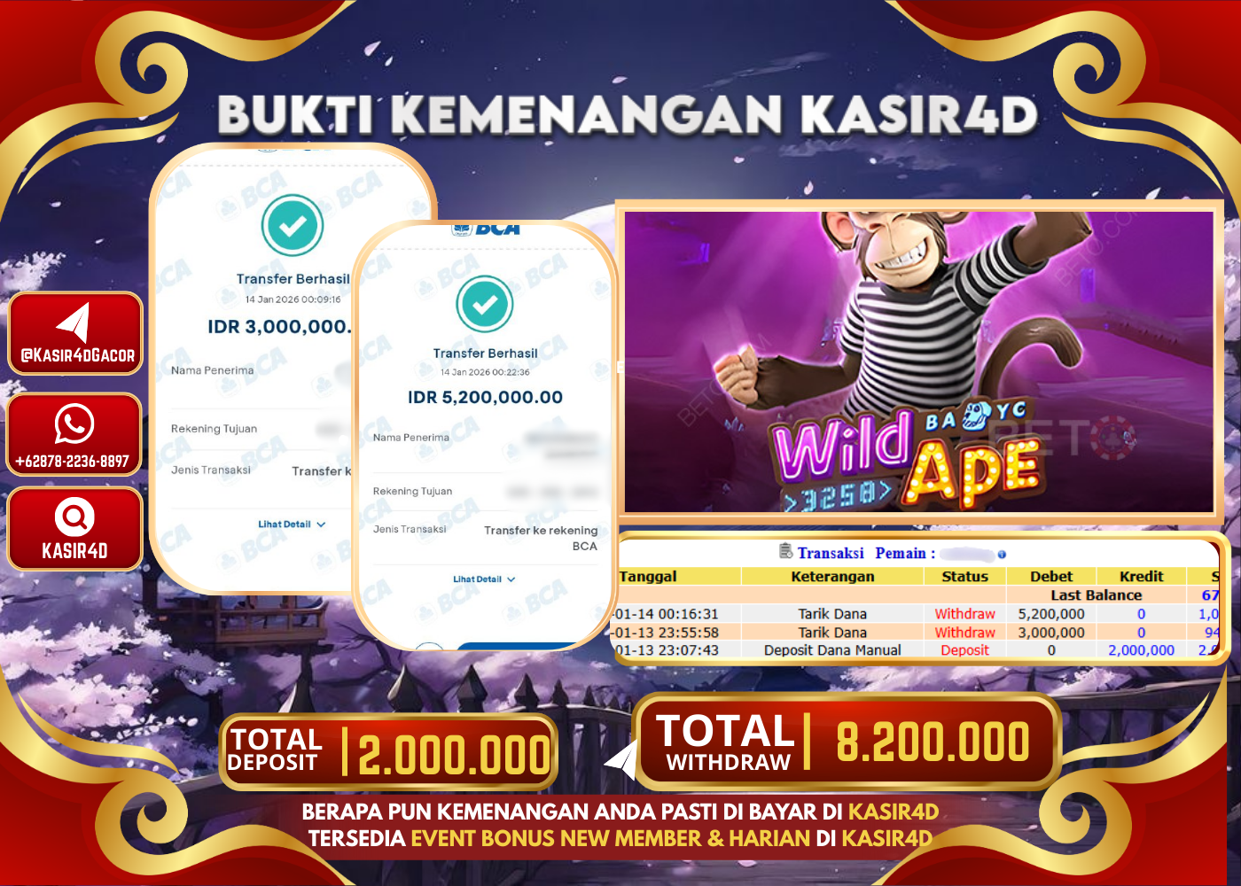 GAME PG SOFT WILD APE