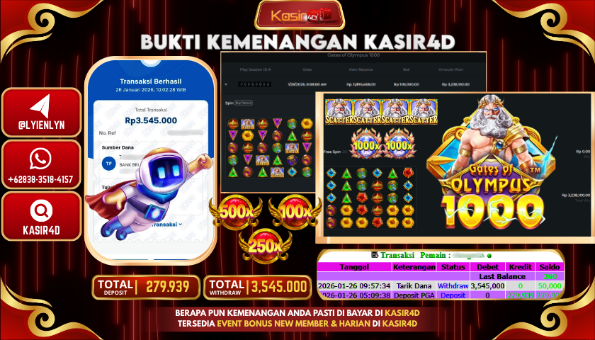 PRAGMATIC PLAY GATES OF OLYMPUS 1000